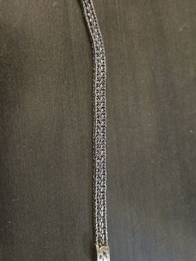 Lois Hill sterling silver woven mesh bracelet.